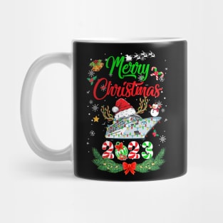 Merry Cruisemas 2023 Christmas Santa Reindeer Cruise Funny Mug